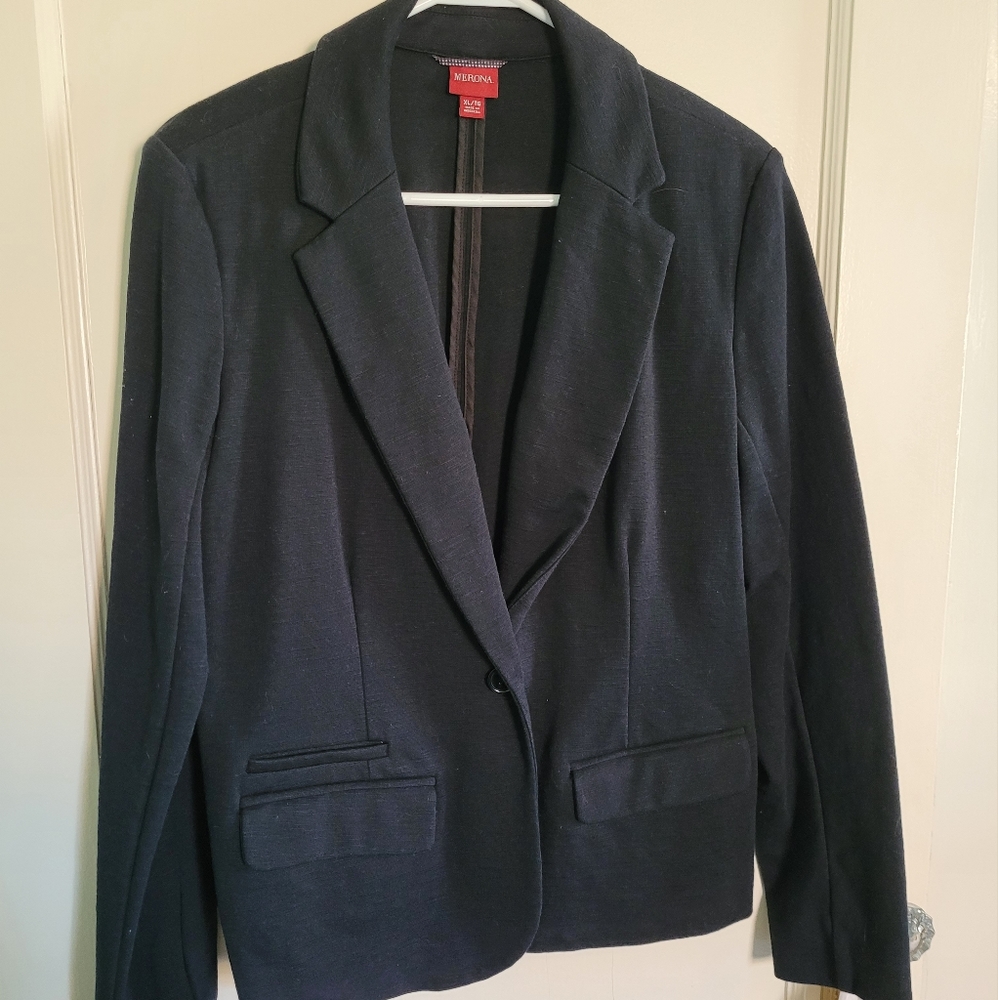 Women's Black Jersey Blazer